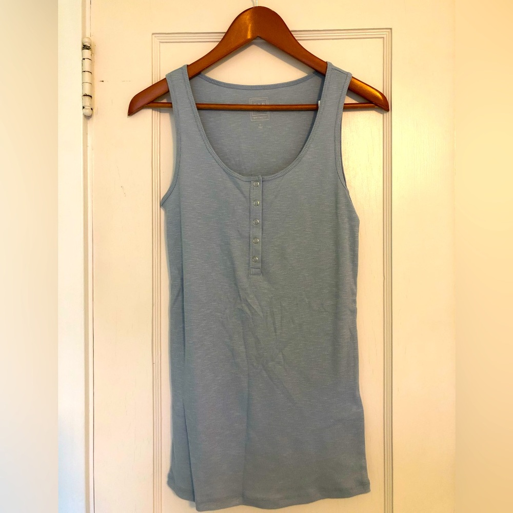 Gap Maternity Ribbed Henley Tank Top